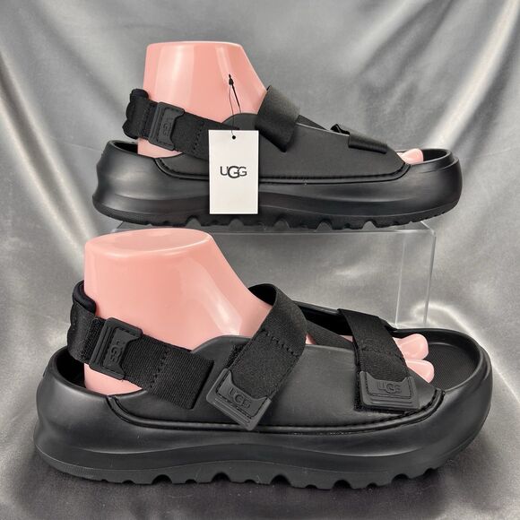 UGG Stratus Mens Size 11 Platform Strappy Waterproof Sport Sandals Black NWT UGG BLACK STRATUS PLATFORM STRAPPY WATER SPORT SANDALS, MEN  main image 2